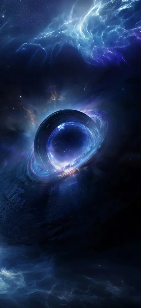 深邃宇宙星云环绕星球壁纸