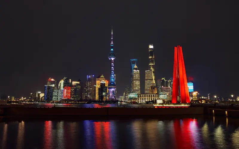 美丽的夜景 地标 陆家嘴 上海 5K桌面壁纸5120×3200