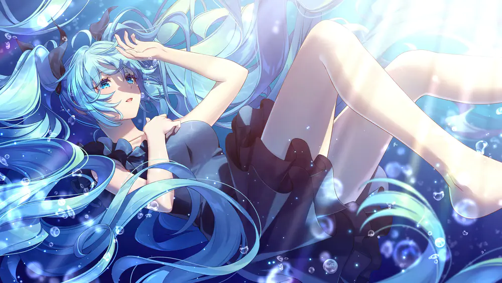 水中初音未来唯美壁纸