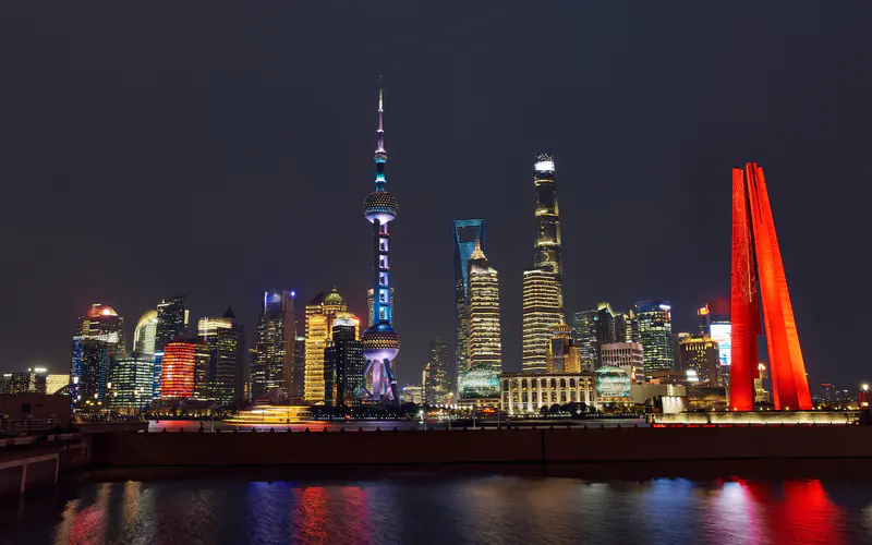 上海 陆家嘴 金融中心 夜景 5K桌面壁纸5120×3200