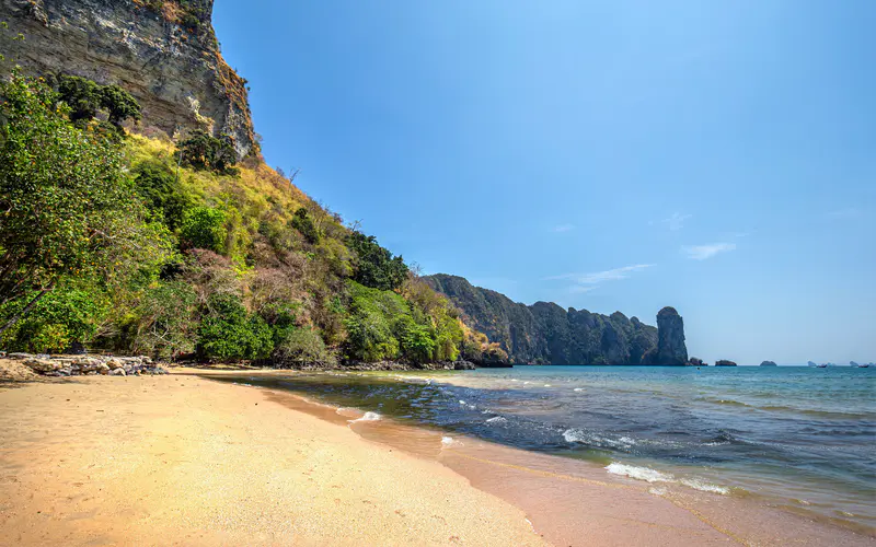 海滩 悬崖 旅行 奥南 甲米 泰国 5K桌面壁纸5120×3200