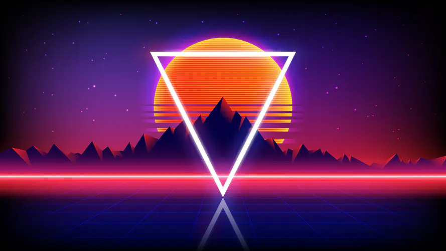 艺术 Synthwave 光 紫色的 粉红色 4K桌面壁纸 3840×2160