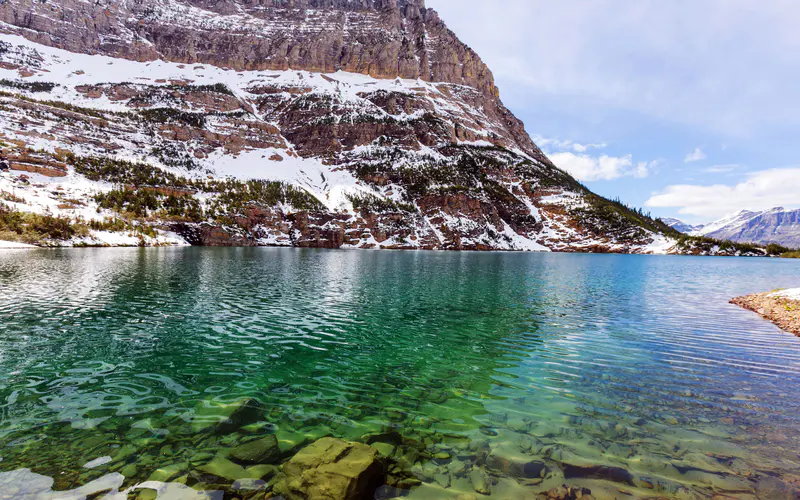 雪山 湖泊 冰川公园 蒙大拿州 5K桌面壁纸5120×3200