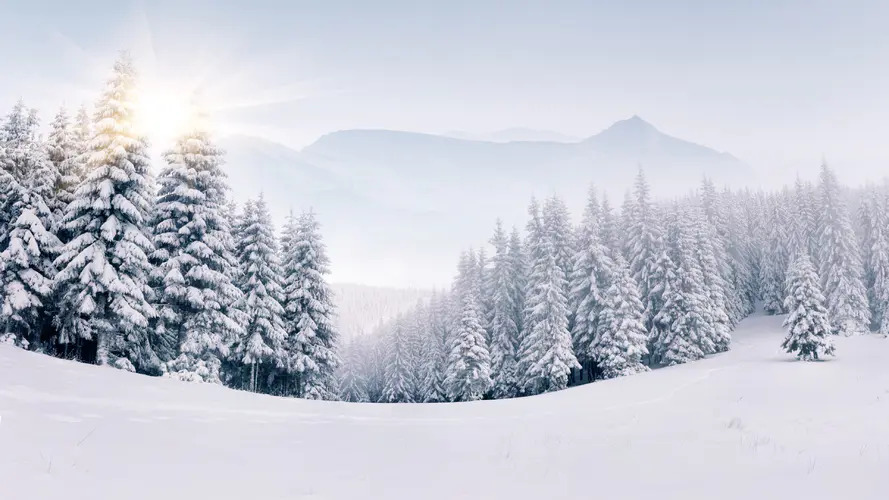 冬日雪景高清电脑桌面壁纸