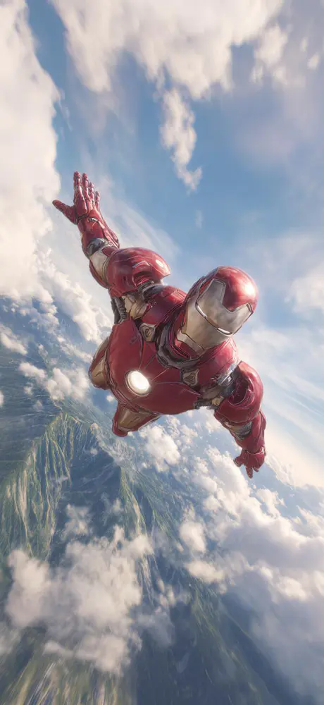 钢铁侠空中翱翔壁纸