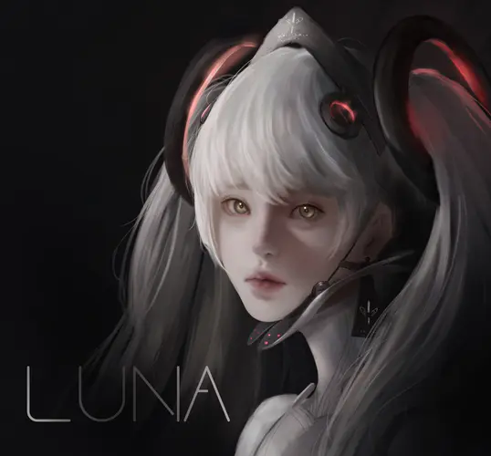 幻想女孩 4K高清插图，AI艺术创作的素描风格女人公园壁纸