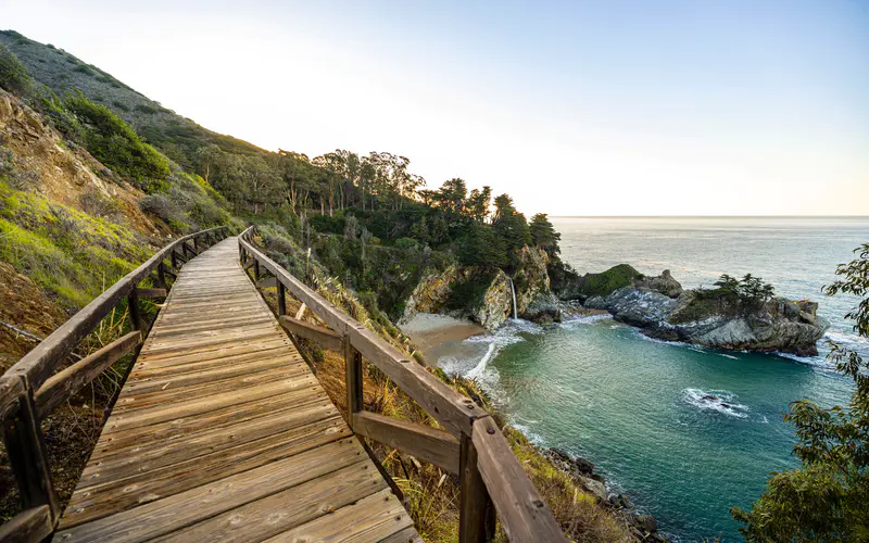 木板路 海角 海湾 海岸 岛 5K桌面壁纸5120×3200