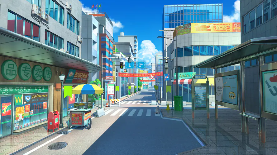 AI艺术创作的4K壁纸 城市风景、道路与建筑的完美融合