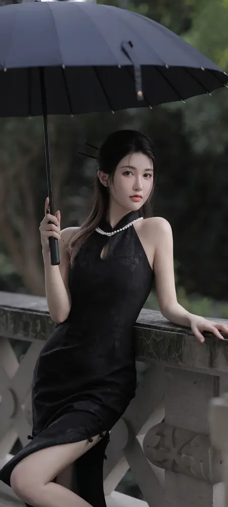 撑伞旗袍女子壁纸
