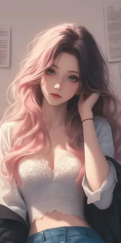 报纸背景丨可爱少女丨萨勒芬妮手机壁纸2