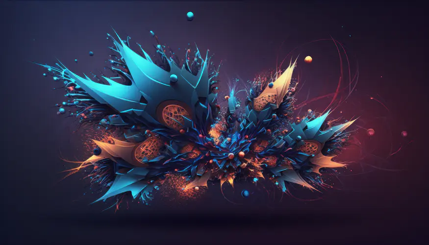 五颜六色的艺术抽象插图 极简主义背景4K壁纸