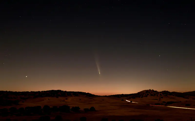 荒野 道路 黎明 流星 美國 5K