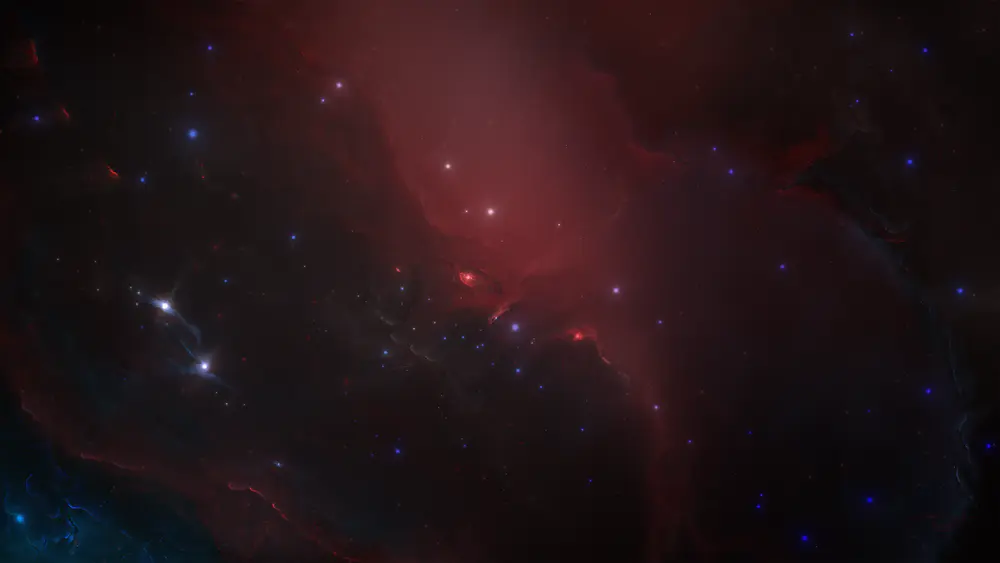 4K高清壁纸 星际科技与太空之旅，探索神秘的红色星云和宇宙中的恒星