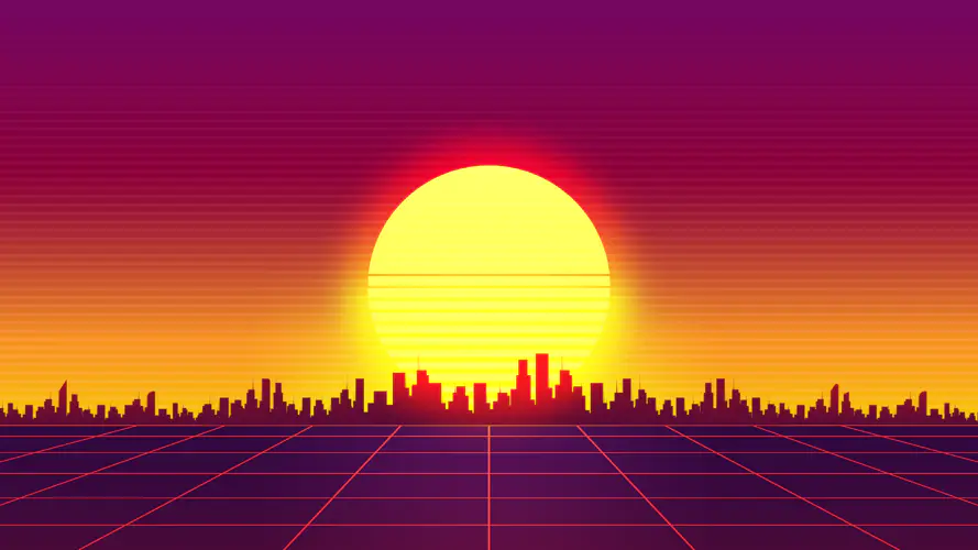 Synthwave 气氛 生态区 性质 自然环境 4K桌面壁纸 3840×2160