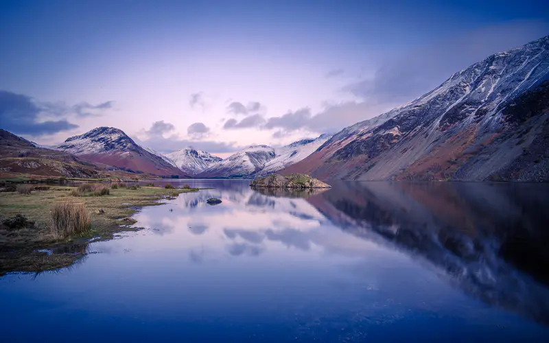 雪山 湖泊 湿地 山谷 英国 5K桌面壁纸5120×3200