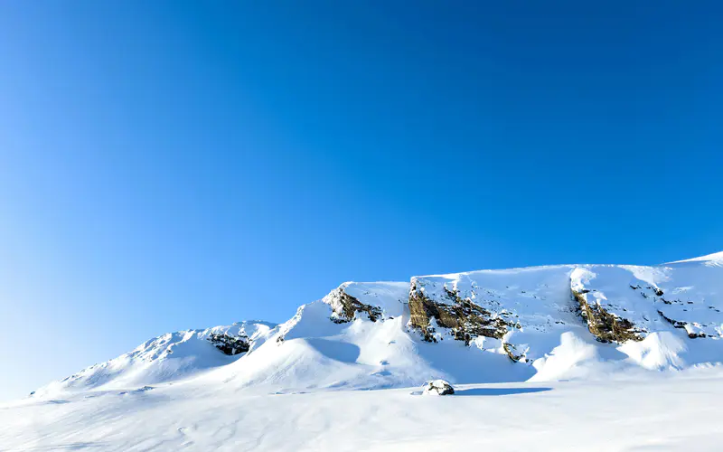 山 雪 纯净 蓝天 风景 5K