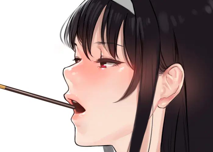 红眼睛黑发女主角4K壁纸 高清视觉享受