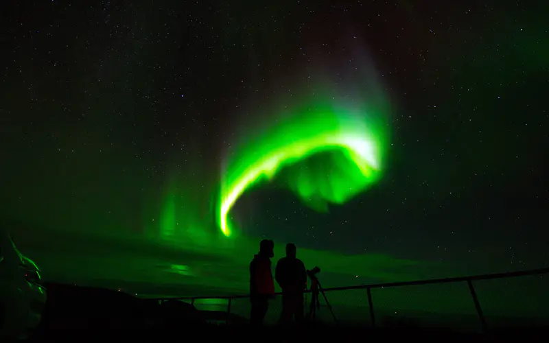 北极光 2021 挪威 Nordkapp 5K桌面壁纸5120×3200 照片