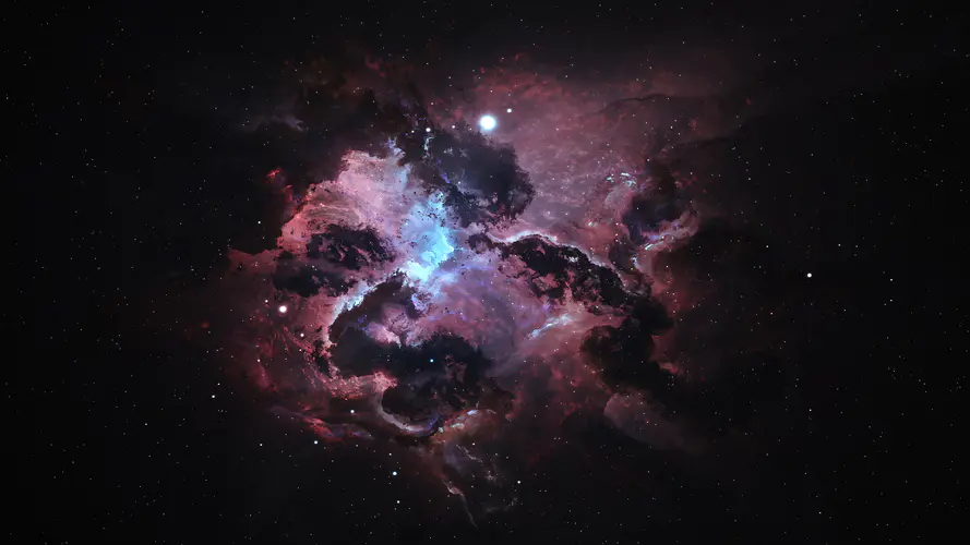 AI艺术 伽利略星云与星星的4K空间艺术壁纸