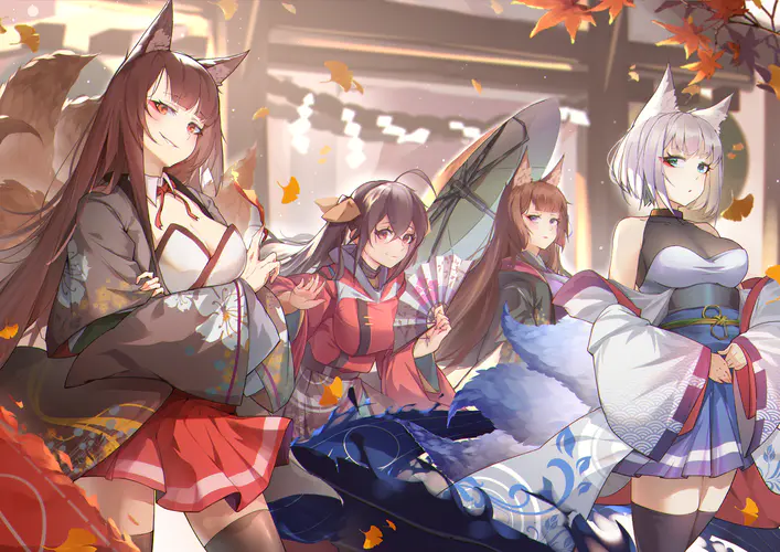 动漫女孩4K壁纸 AI艺术创作的蔚蓝巷主题