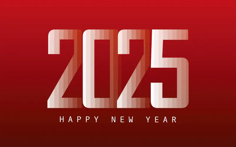 新年快乐，2025年跨年壁纸 假期 祝福 5k壁纸 5120×3200