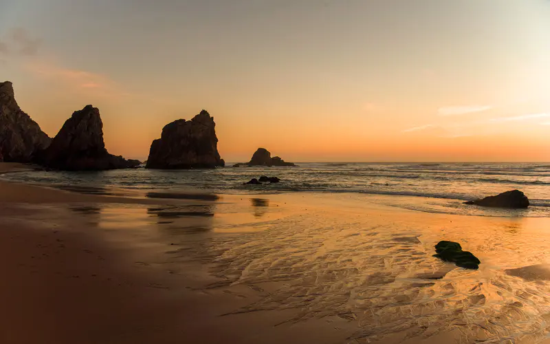 海滩 日落 夏天 Praia da Ursa 葡萄牙 5K桌面壁纸5120×3200