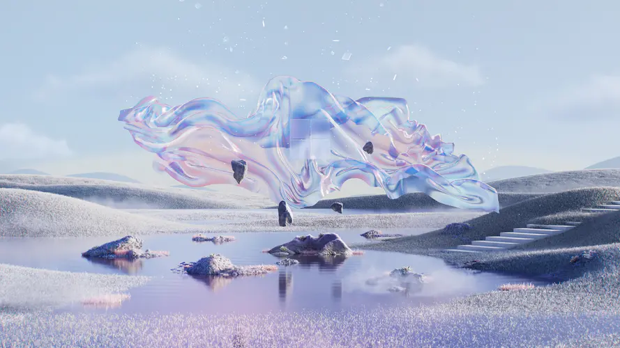 4K横向微软视窗壁纸 梦幻风景与透明流光