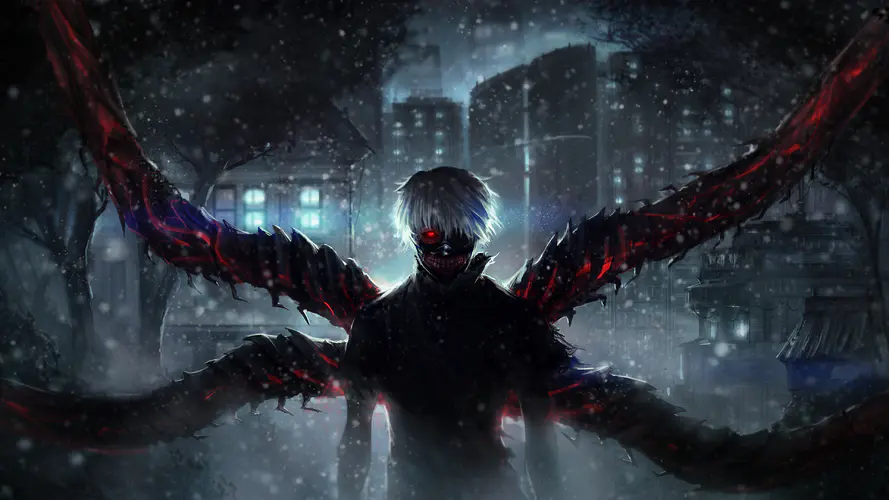 东京食尸鬼 肯kaneki 电脑游戏 空间 youtube上的 4K桌面壁纸 3840×2160