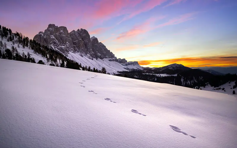 雪山 山坡 波尔扎诺 南蒂罗尔 意大利 5K桌面壁纸5120×3200