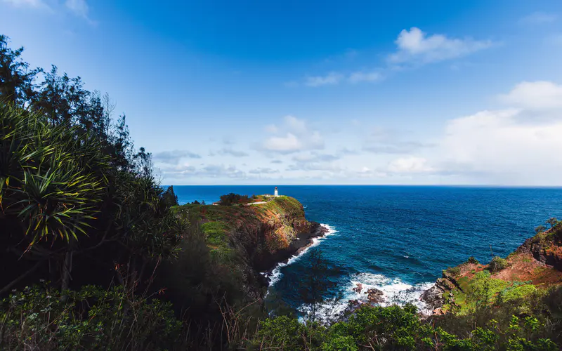 海岸 灯塔 旅行 考艾岛 美国夏威夷 5K桌面壁纸5120×3200