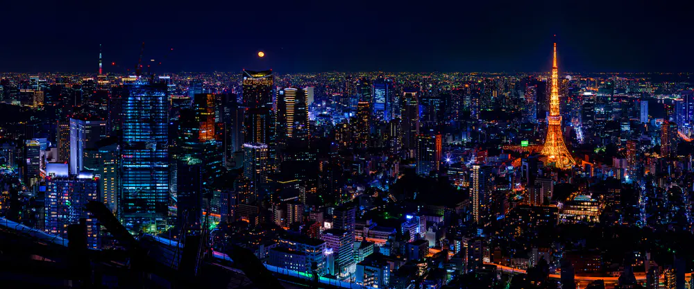 东京夜景_3840x1600带鱼屏_高清电脑桌面壁纸