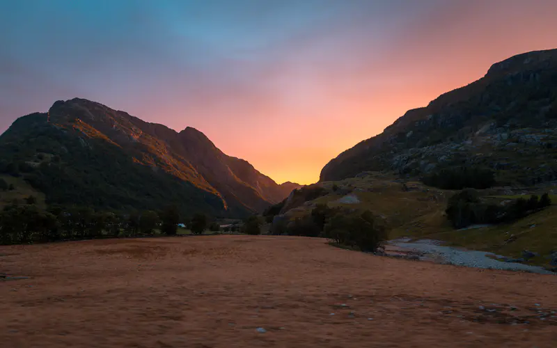 挪威 山 日落 夏季 摄影 5K桌面壁纸5120×3200