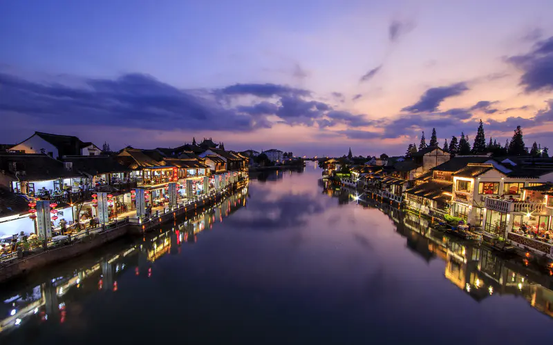 江南 古镇 夜景 2021 旅游 5K桌面壁纸5120×3200 照片