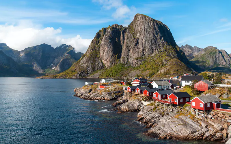 渔村 港口 旅行 Hamnoy 挪威 5K桌面壁纸5120×3200