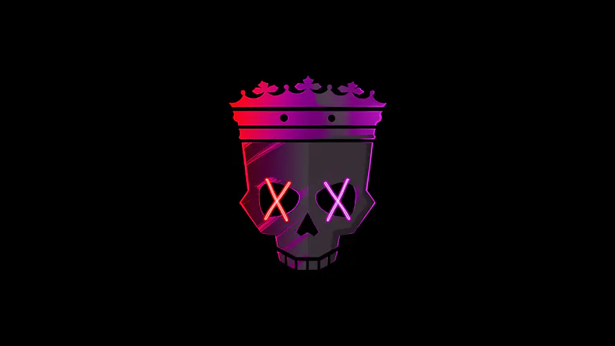 Skull With Crown Minimal 4K桌面壁纸 3840×2160