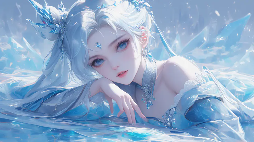 冰美人动漫少女 电脑壁纸