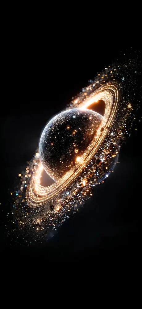 璀璨星环唯美星球壁纸