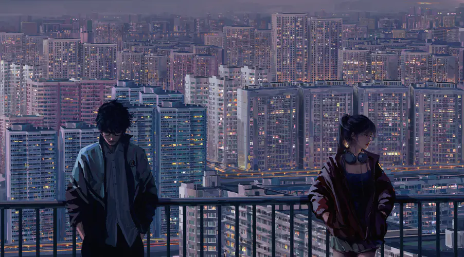 云虫丨都市夜景青年壁纸