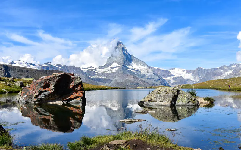 雪山 湖 旅行 泽尔马特 瑞士 5K桌面壁纸5120×3200