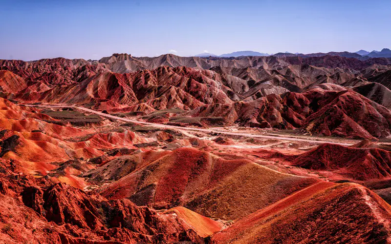 红色岩石 丹霞地貌 张掖 甘肃 中国 5K桌面壁纸5120×3200