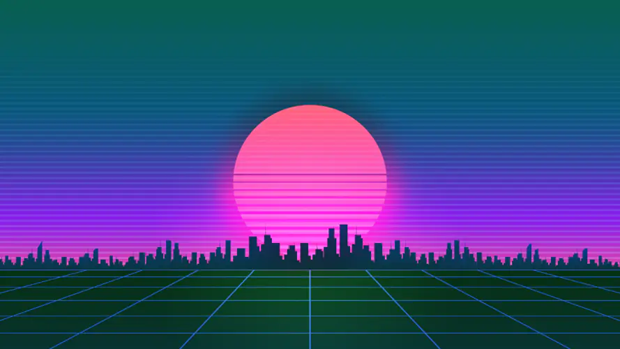 庞克 Synthwave 自然环境 紫色的 粉红色 4K桌面壁纸 3840×2160