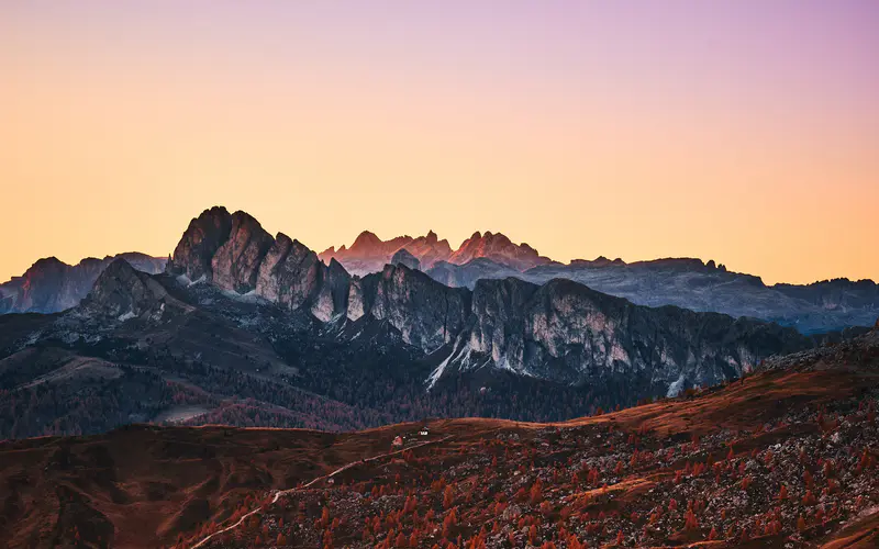 日落 雪山 夏天 焦山口 意大利 5K桌面壁纸5120×3200