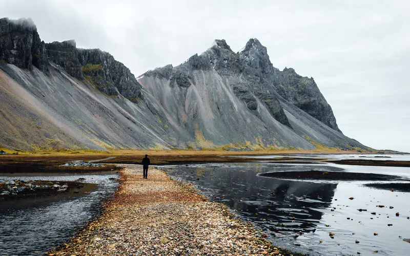 户外 旅行 黑山 Vestrahorn 冰岛 5K桌面壁纸5120×3200