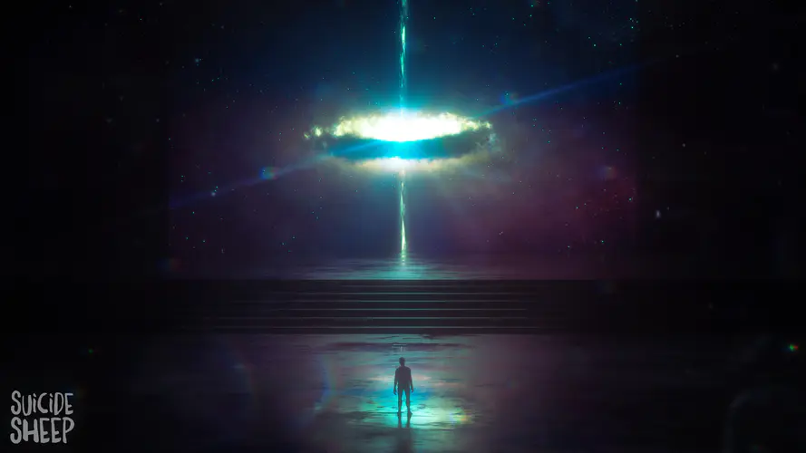 AI艺术创作的4K星空绵羊空间壁纸 梦幻般的星光之旅