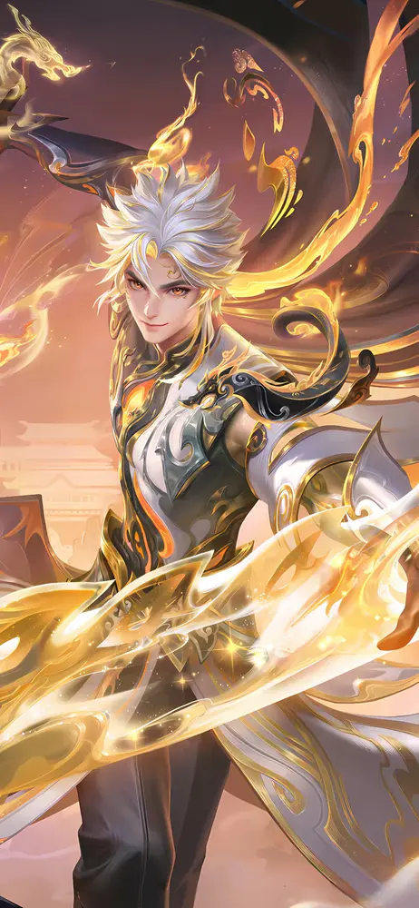 白发金纹少年英雄壁纸