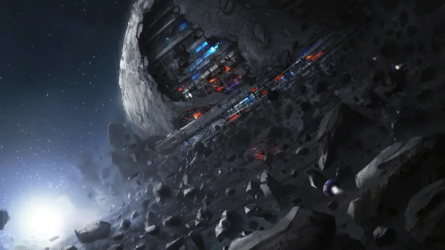 AI艺术创作的宇宙空间站与行星壁纸 未来主义视角下的4K视觉盛宴