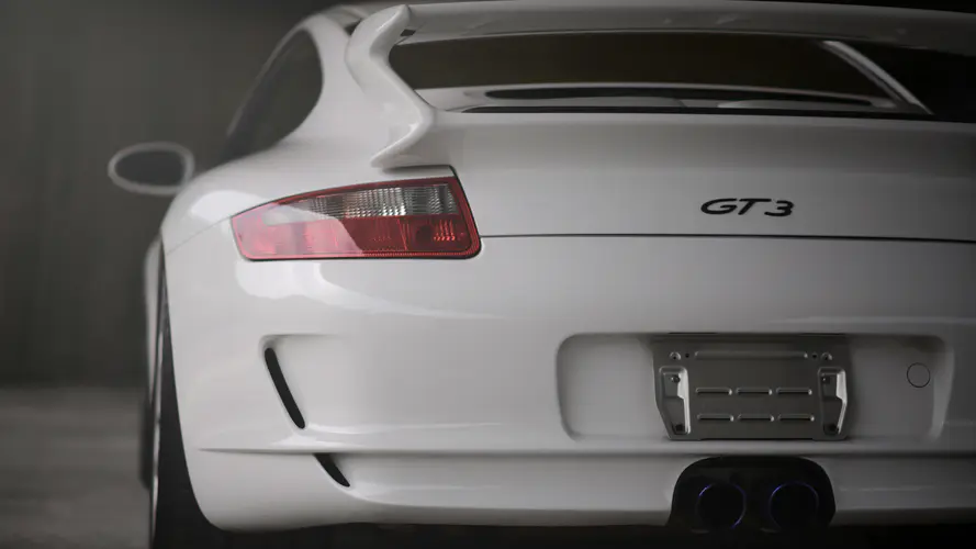 保时捷911gt3 保时捷911gt2 保时捷 白色 保险杠 4K桌面壁纸 3840×2160