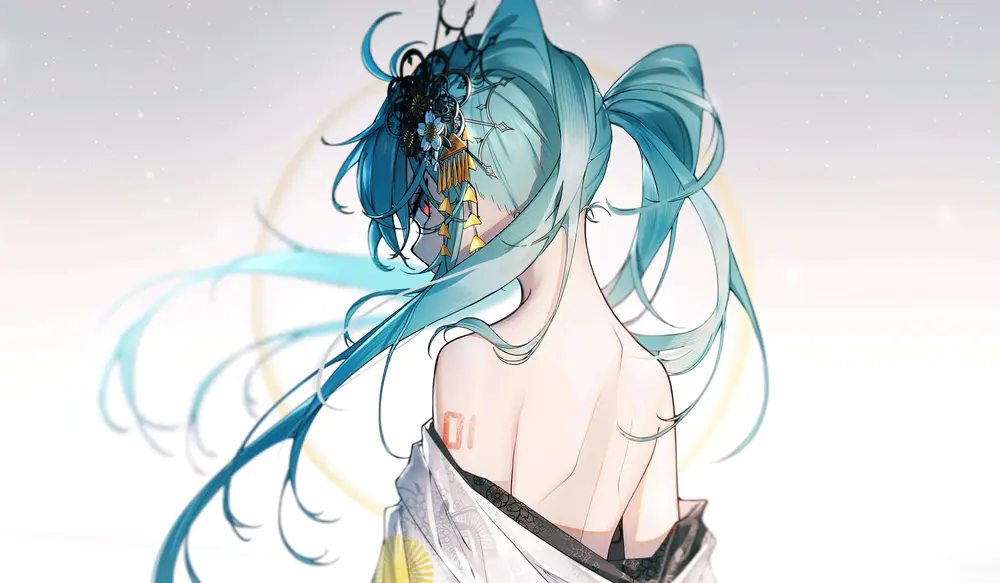 汉风初音背影壁纸