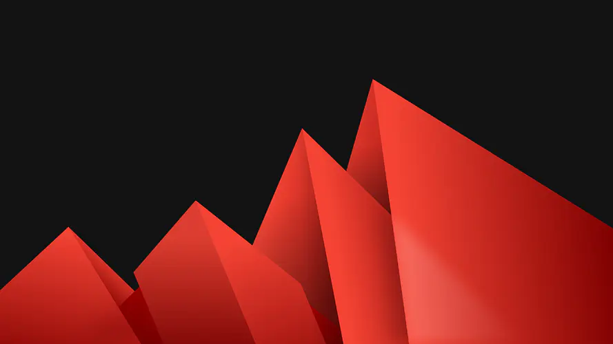 红色抽象几何图案 4K极简主义壁纸，适用于灰色背景