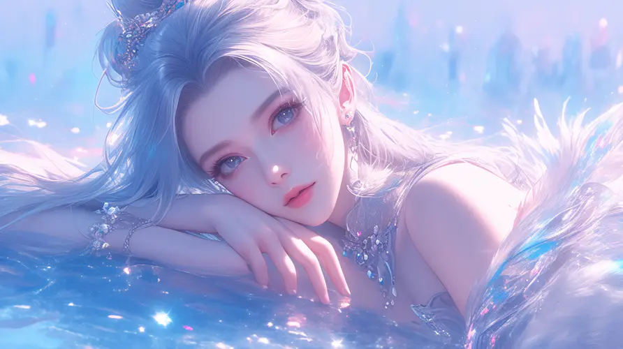梦幻唯美水中仙女高清桌面壁纸